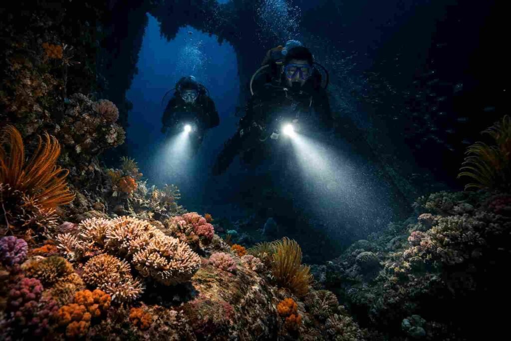 Night Diving in Amed