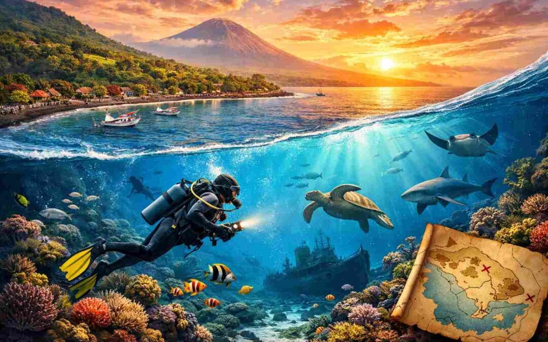 Amed Dive Sites Map Guide